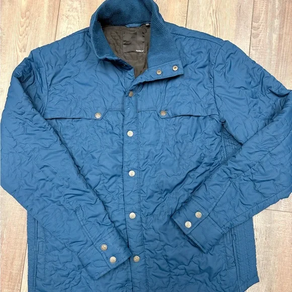Hurley Men's Deep Blue Quilted Jacket - Picture 1 of 4